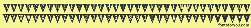 BunTing Font – Black Fonts on Yellow Background