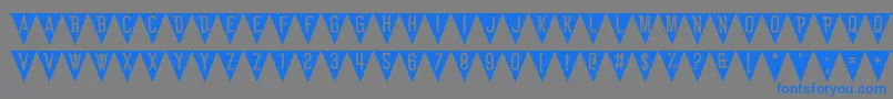 Fonte BunTing – fontes azuis em um fundo cinza