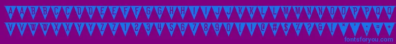 BunTing Font – Blue Fonts on Purple Background