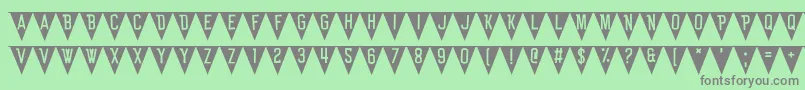 BunTing Font – Gray Fonts on Green Background