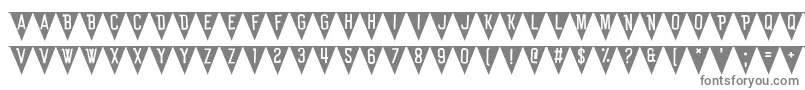 BunTing-fontti – harmaat kirjasimet valkoisella taustalla