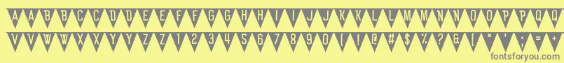 BunTing Font – Gray Fonts on Yellow Background