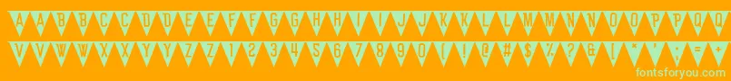 BunTing Font – Green Fonts on Orange Background