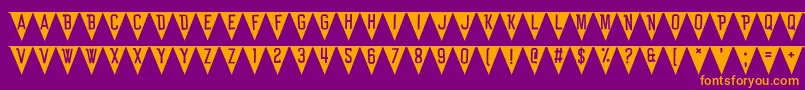 フォントBunTing – 紫色の背景にオレンジのフォント