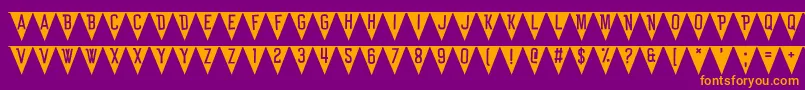 Police BunTing – polices orange sur fond violet