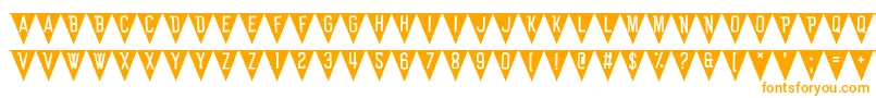 BunTing Font – Orange Fonts on White Background