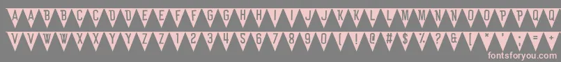 Police BunTing – polices roses sur fond gris