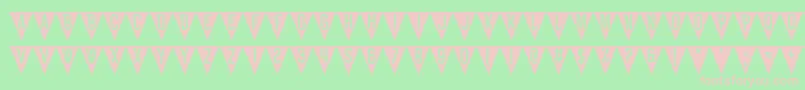 フォントBunTing – 緑の背景にピンクのフォント