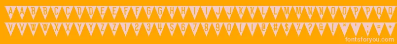 BunTing Font – Pink Fonts on Orange Background