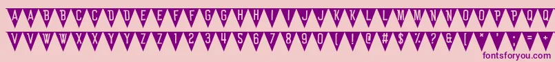 Police BunTing – polices violettes sur fond rose