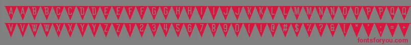 BunTing Font – Red Fonts on Gray Background