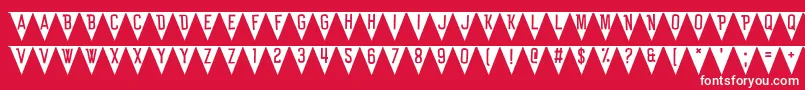 Шрифт BunTing – белые шрифты на красном фоне