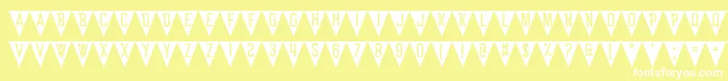 Fonte BunTing – fontes brancas em um fundo amarelo