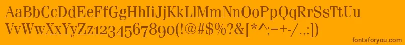 Подробнее о шрифте FerraraOsfRegular Шрифт FerraraOsfRegular – коричневые шрифты на оранжевом фоне