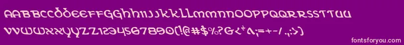 ErinGoBraghLeftalic Font – Pink Fonts on Purple Background