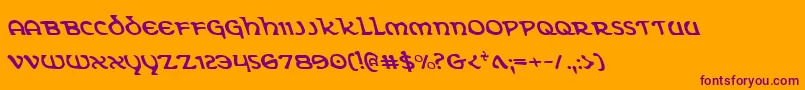 ErinGoBraghLeftalic Font – Purple Fonts on Orange Background