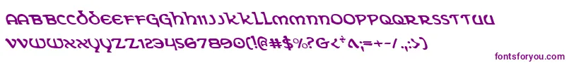 ErinGoBraghLeftalic Font – Purple Fonts on White Background