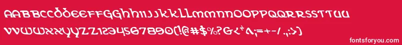 フォントErinGoBraghLeftalic – 赤い背景に白い文字