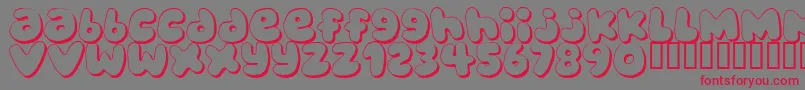 Bubblegu Font – Red Fonts on Gray Background