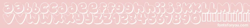 Bubblegu Font – White Fonts on Pink Background