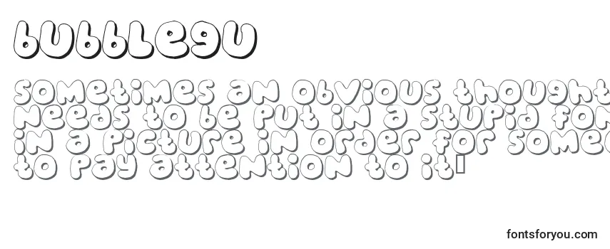 Обзор шрифта Bubblegu