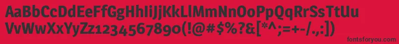 フォントMagraBold – 赤い背景に黒い文字