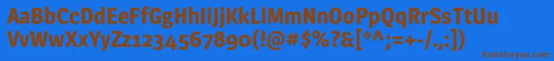 MagraBold Font – Brown Fonts on Blue Background