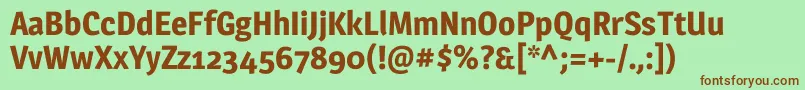 MagraBold-fontti – ruskeat fontit vihreällä taustalla