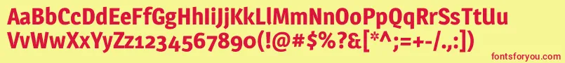 MagraBold Font – Red Fonts on Yellow Background