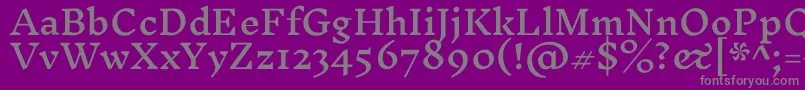 InknutantiquaMedium Font – Gray Fonts on Purple Background