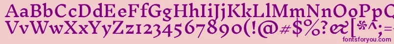 InknutantiquaMedium Font – Purple Fonts on Pink Background