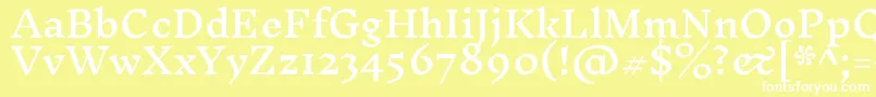 InknutantiquaMedium Font – White Fonts on Yellow Background