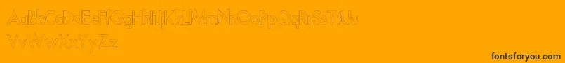 Futurelines Font – Black Fonts on Orange Background