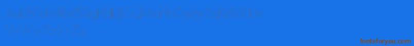 Futurelines Font – Brown Fonts on Blue Background