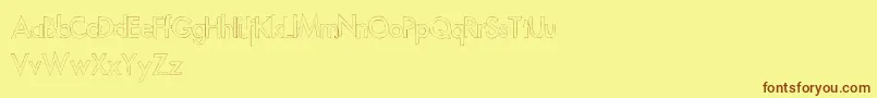 Futurelines Font – Brown Fonts on Yellow Background