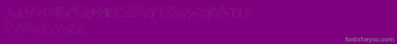 フォントFuturelines – 紫の背景に灰色の文字