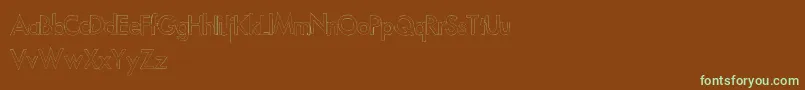 Futurelines Font – Green Fonts on Brown Background