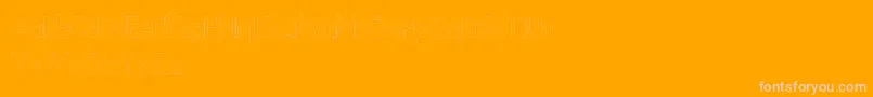 Futurelines Font – Pink Fonts on Orange Background