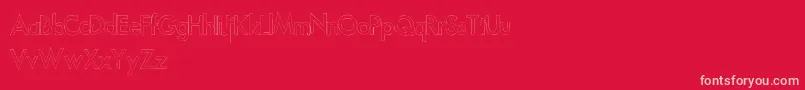 Futurelines Font – Pink Fonts on Red Background
