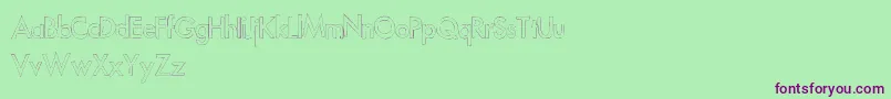 Futurelines Font – Purple Fonts on Green Background