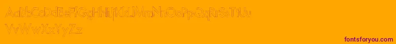 Futurelines-Schriftart – Violette Schriften auf orangefarbenem Hintergrund