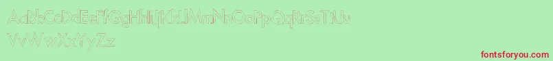 Futurelines Font – Red Fonts on Green Background