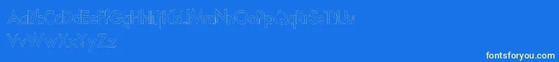 Futurelines Font – Yellow Fonts on Blue Background