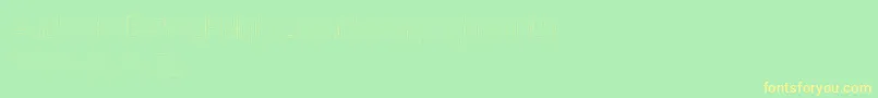 Fonte Futurelines – fontes amarelas em um fundo verde