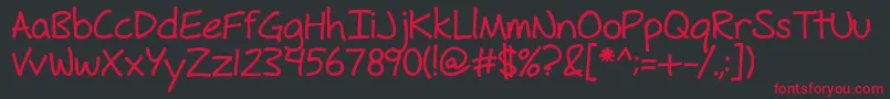 FhHyperboleBold Font – Red Fonts on Black Background