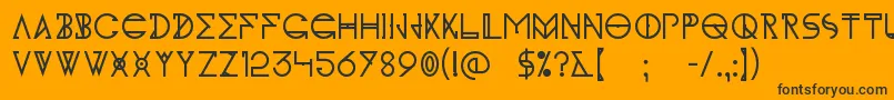 KhIdonx Font – Black Fonts on Orange Background