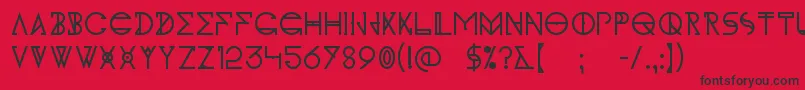 KhIdonx Font – Black Fonts on Red Background