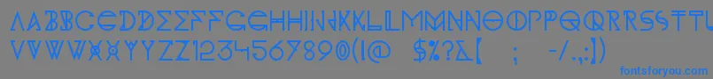 KhIdonx Font – Blue Fonts on Gray Background
