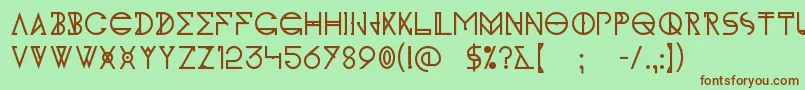 KhIdonx Font – Brown Fonts on Green Background