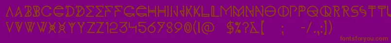 KhIdonx Font – Brown Fonts on Purple Background